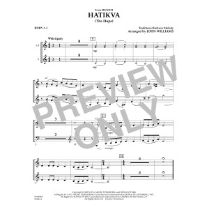 Hatikva (from Munich) (arr. John Williams) - Horn 1-3 (Opt.)