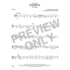 Hatikva (from Munich) (arr. John Williams) - Violin 2