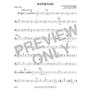 Hatikvah (arr. John Leavitt) - String Bass