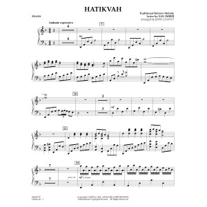 Hatikvah (arr. John Leavitt) - Piano