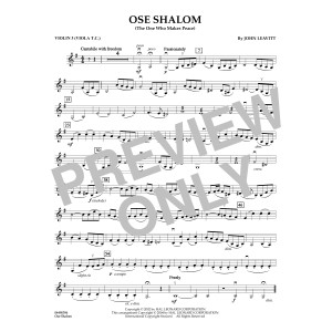 Ose Shalom (The One Who Makes Peace) - Violin 3 (Viola Treble Clef)