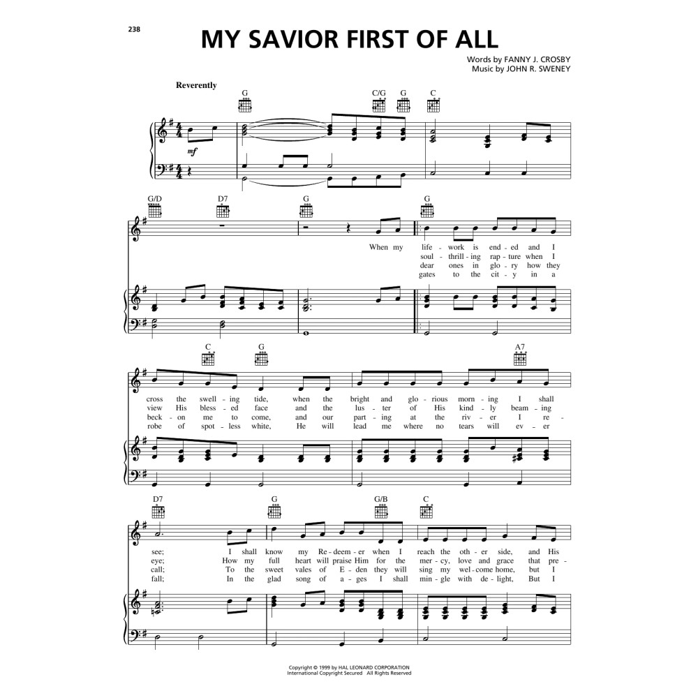 My Savior First Of All