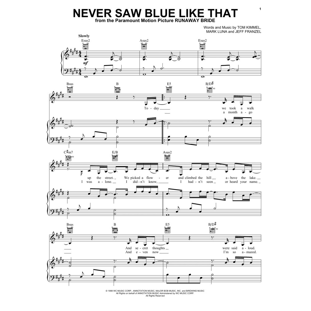 Never Saw Blue Like That