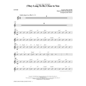 (They Long to Be) Close To You (arr. Mac Huff) - Guitar