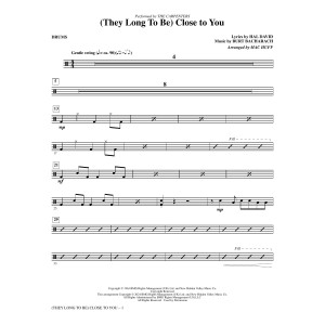 (They Long to Be) Close To You (arr. Mac Huff) - Drums