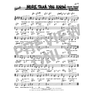 More Than You Know (Low Voice)