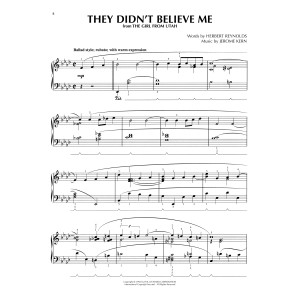 They Didn't Believe Me (from The Girl From Utah) (arr. Lee Evans)
