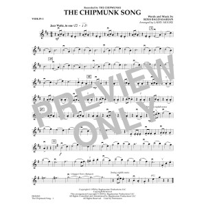 The Chipmunk Song (arr. Larry Moore) - Violin 1