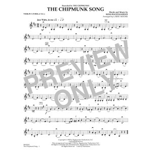 The Chipmunk Song (arr. Larry Moore) - Violin 3 (Viola Treble Clef)