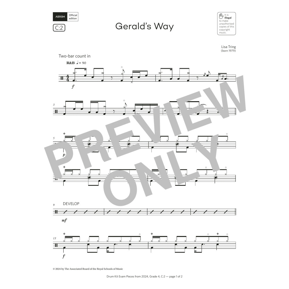 Gerald's Way (Grade 4, list C2, from the ABRSM Drum Kit Syllabus 2024)