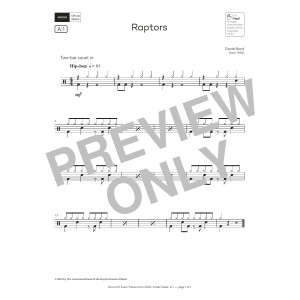 Raptors (Grade Initial, list A1, from the ABRSM Drum Kit Syllabus 2024)