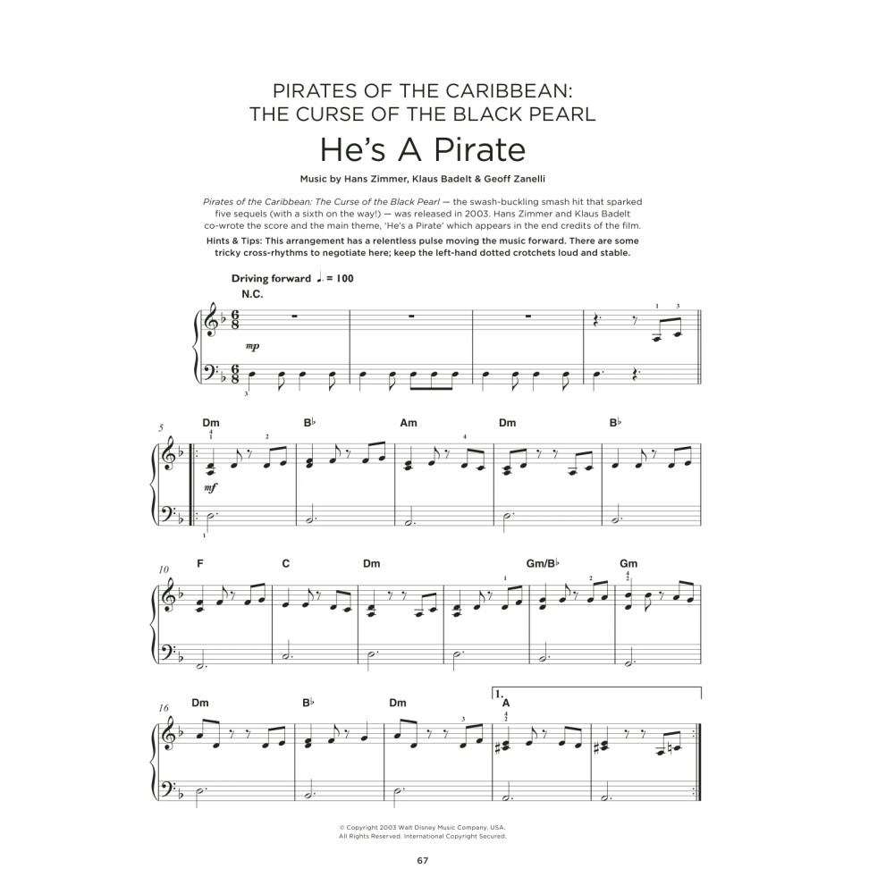 He's A Pirate (from Pirates Of The Caribbean: The Curse of the Black Pearl)