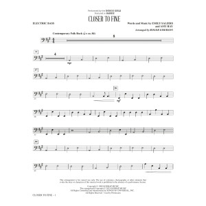 Closer To Fine (arr. Roger Emerson) - Bass