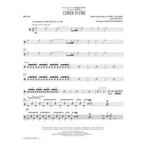 Closer To Fine (arr. Roger Emerson) - Drums