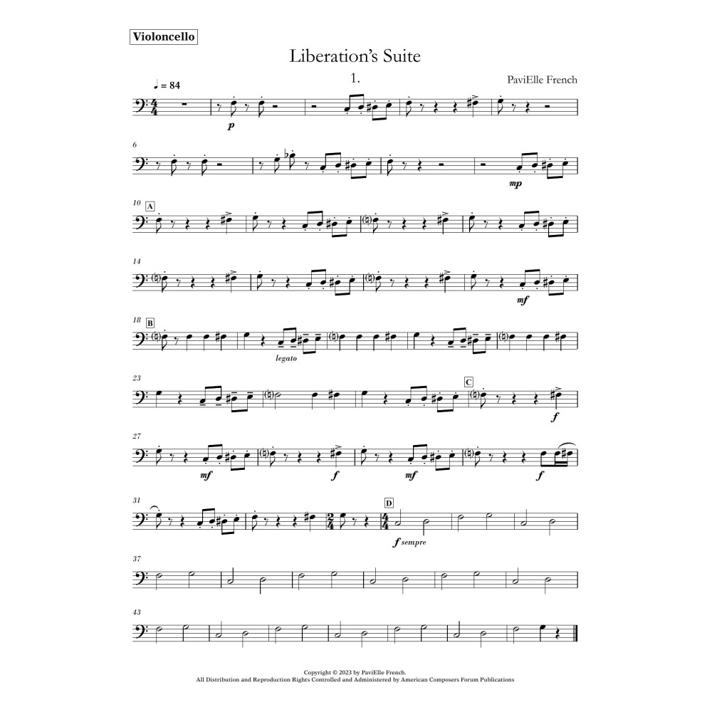 Liberation's Suite - Violoncello