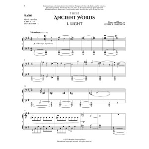 These Ancient Words - Piano