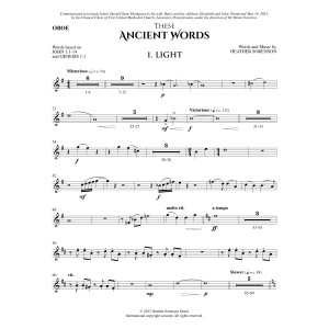 These Ancient Words - Oboe