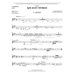 These Ancient Words - Bb Clarinet