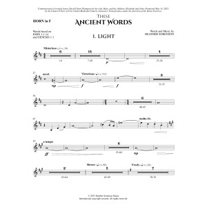 These Ancient Words - F Horn