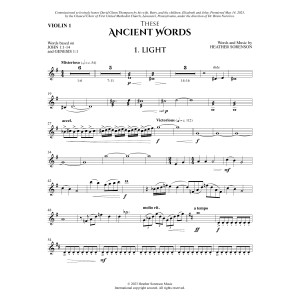 These Ancient Words - Violin 1