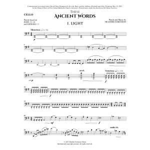 These Ancient Words - Cello