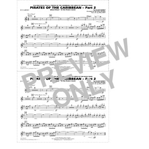 Pirates of the Caribbean - Part 2 (arr. Michael Brown) - Bb Clarinet