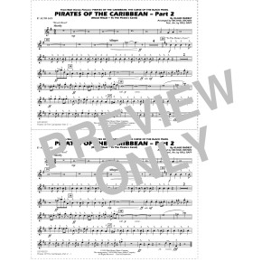 Pirates of the Caribbean - Part 2 (arr. Michael Brown) - Eb Alto Sax