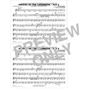Pirates of the Caribbean - Part 2 (arr. Michael Brown) - Eb Baritone Sax