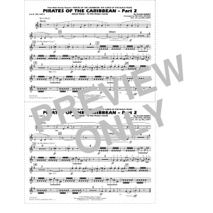 Pirates of the Caribbean - Part 2 (arr. Michael Brown) - 2nd Bb Trumpet
