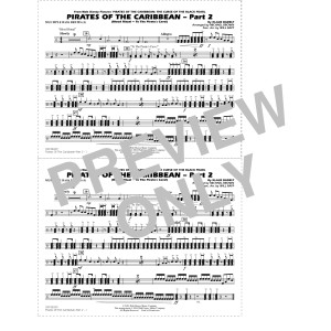 Pirates of the Caribbean - Part 2 (arr. Michael Brown) - Multiple Bass Drums