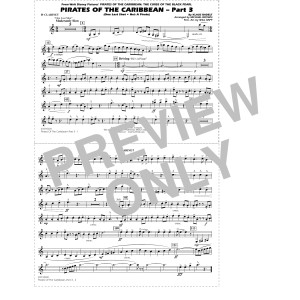 Pirates of the Caribbean - Part 3 (arr. Michael Brown) - Bb Clarinet