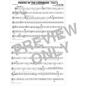 Pirates of the Caribbean - Part 3 (arr. Michael Brown) - Bb Tenor Sax