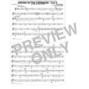 Pirates of the Caribbean - Part 3 (arr. Michael Brown) - Eb Baritone Sax