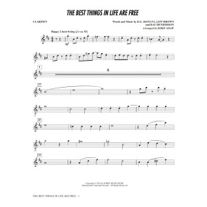 The Best Things in Life Are Free (arr. Kirby Shaw) - Clarinet