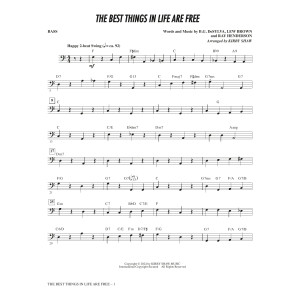The Best Things in Life Are Free (arr. Kirby Shaw) - Bass