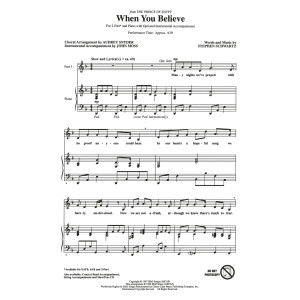 When You Believe (from The Prince Of Egypt) (arr. Audrey Snyder)