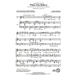 When You Believe (from The Prince Of Egypt) (arr. Audrey Snyder)