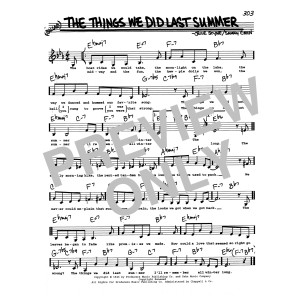 The Things We Did Last Summer (Low Voice)