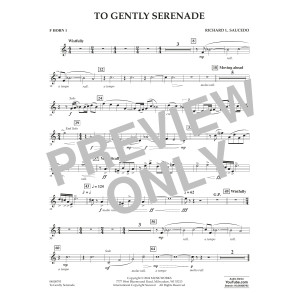 To Gently Serenade - F Horn 1