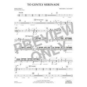 To Gently Serenade - Percussion 1