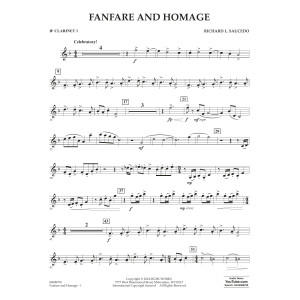 Fanfare and Homage - Bb Clarinet 1