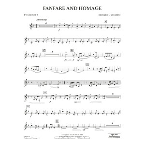 Fanfare and Homage - Bb Clarinet 2