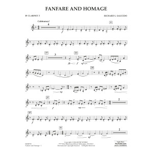 Fanfare and Homage - Bb Clarinet 3