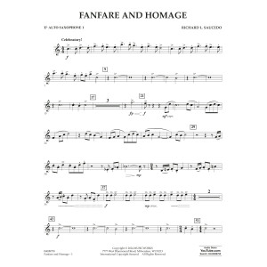 Fanfare and Homage - Eb Alto Saxophone 1