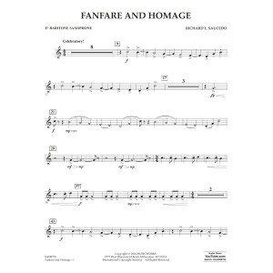 Fanfare and Homage - Eb Baritone Saxophone