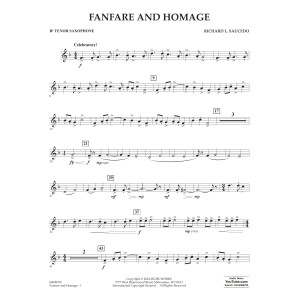 Fanfare and Homage - Bb Tenor Saxophone