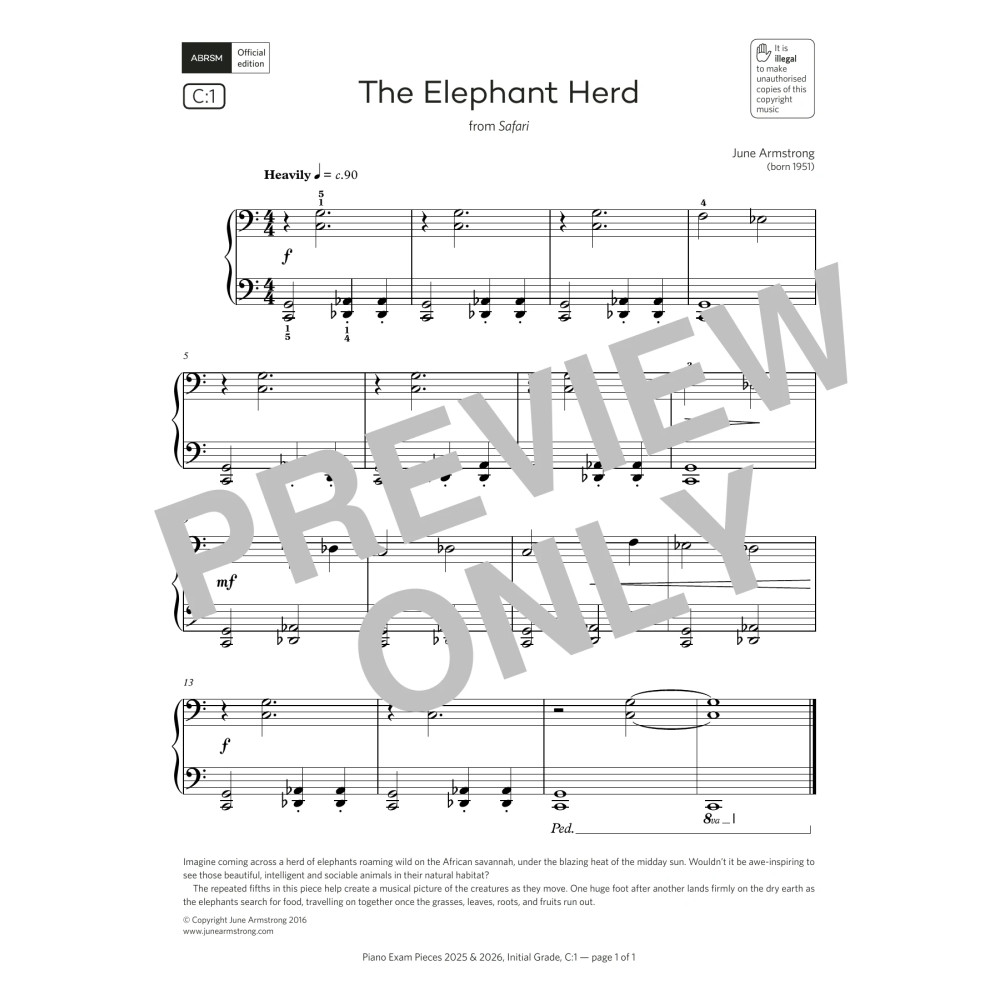 The Elephant Herd (Grade Initial, list C1, from the ABRSM Piano Syllabus 2025 & 2026)