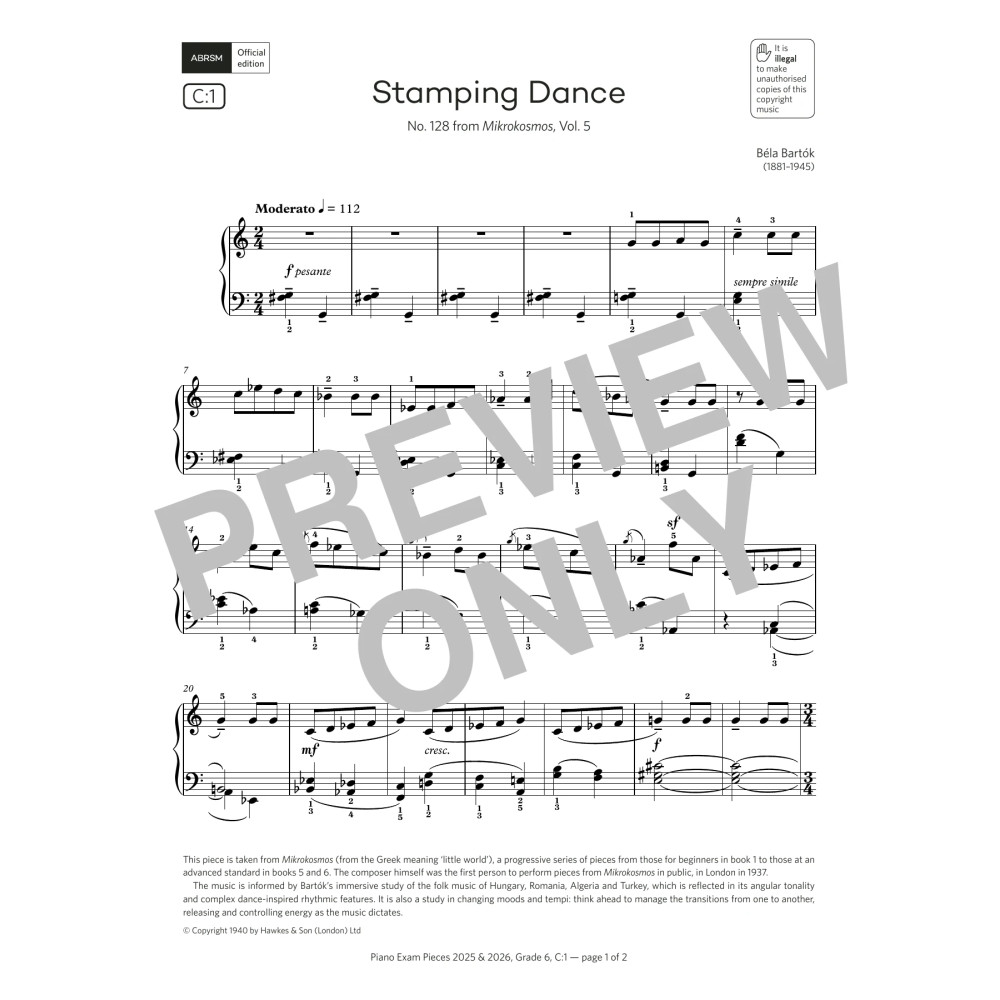 Stamping Dance (Grade 6, list C1, from the ABRSM Piano Syllabus 2025 & 2026)