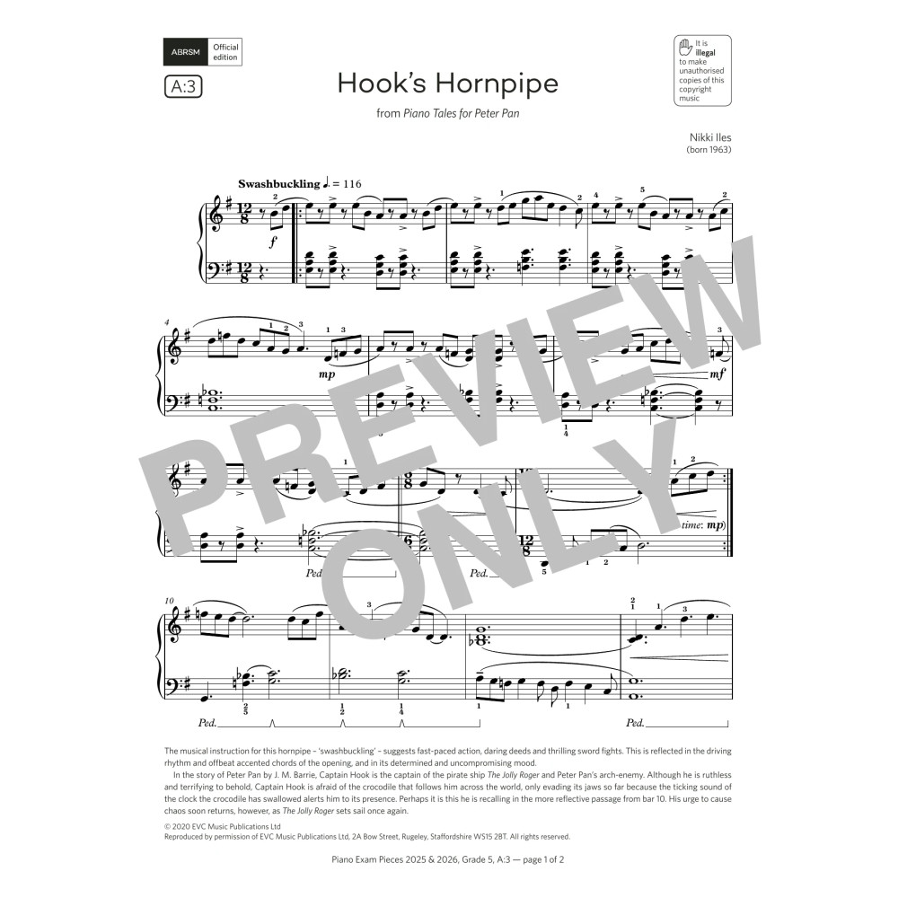 Hook's Hornpipe (Grade 5, list A3, from the ABRSM Piano Syllabus 2025 & 2026)