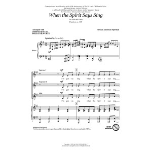 When The Spirit Says Sing (arr. Rollo Dilworth)